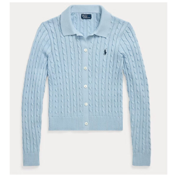 Polo Ralph Lauren 麻花針織純棉開襟衫