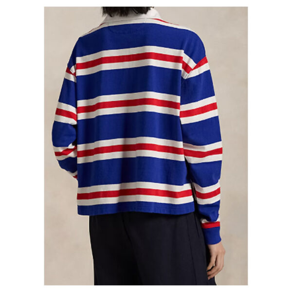 3 Polo Ralph Lauren 條紋短版平紋針織橄欖球衫