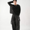 鬆弛感微透簍空針織罩衫