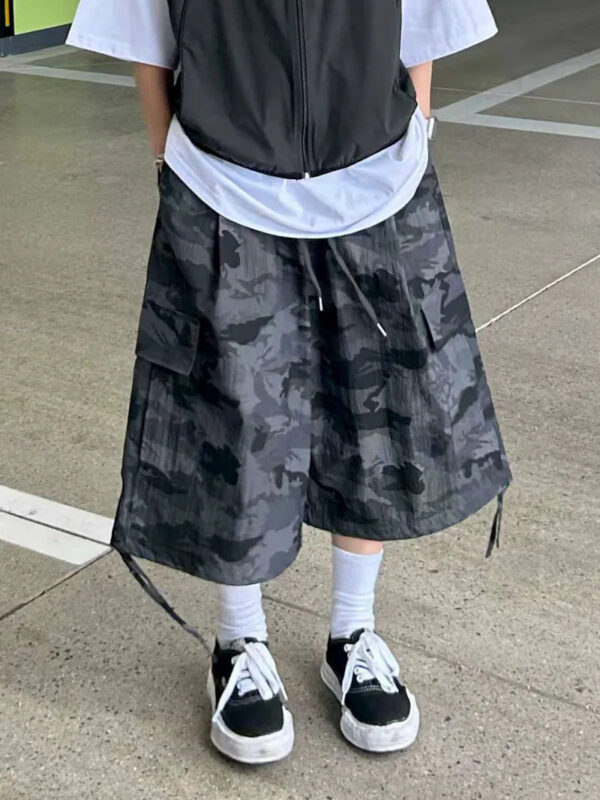 美式迷彩可束腿尼龍七分褲