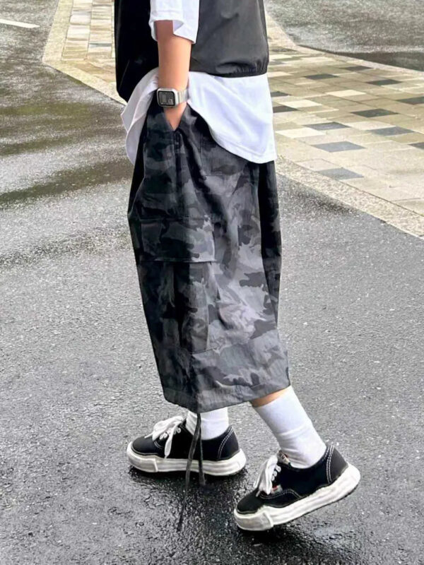美式迷彩可束腿尼龍七分褲